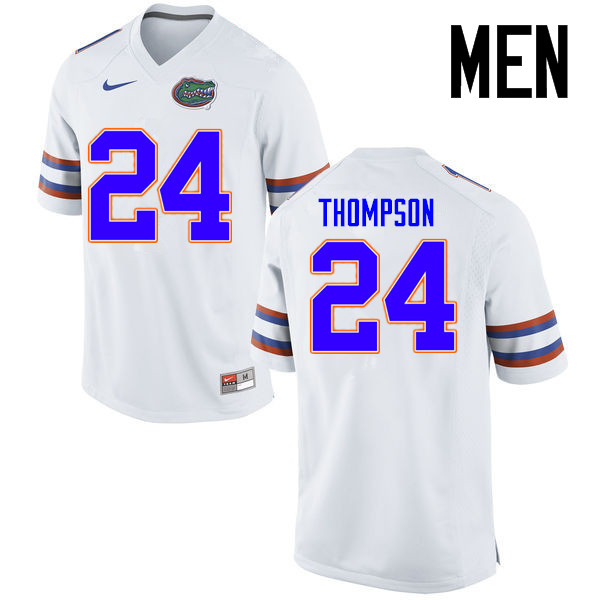 Men Florida Gators #24 Mark Thompson College Football Jerseys Sale-White - Click Image to Close